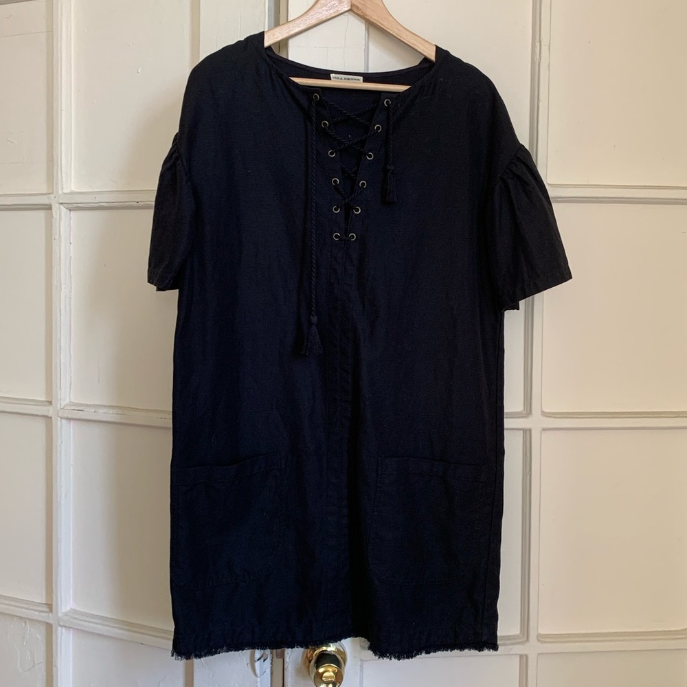 Ulla Johnson PF17 short black puff sleeves dress